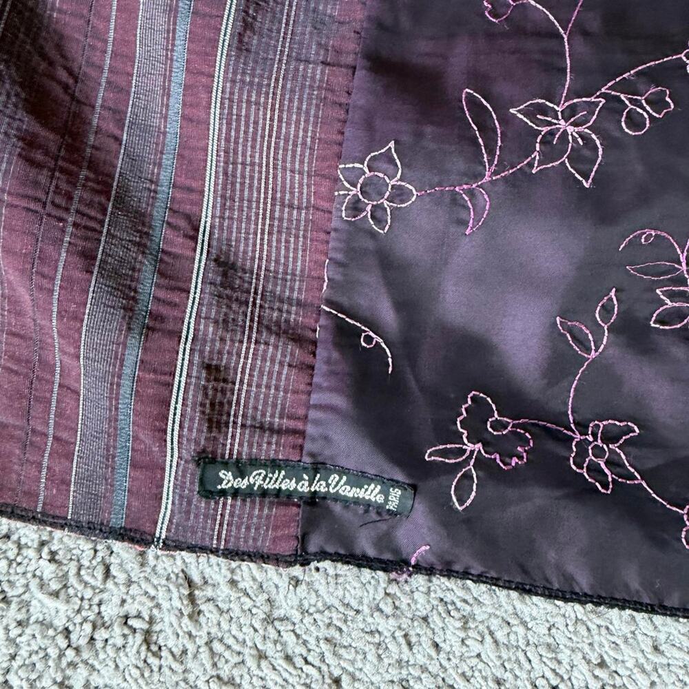 Des fille à la vanille 90’s patchwork midi skirt with floral embroidery - Picture 2 of 7